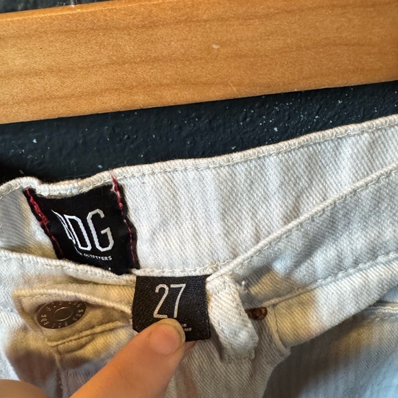 BDG White Light Gray Striped Slim Straight Jeans Size 27 - Picture 4 of 7